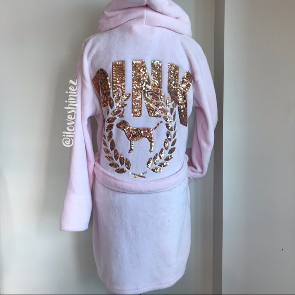 PINK Victoria's Secret Other - •Victoria's Secret PINK• Hooded Robe XS/S
